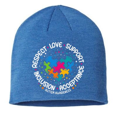 Autism Respect Love Support Autism Awareness Sustainable Beanie