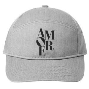 Amore Romantic Love Passion Italian Gift 7-Panel Snapback Hat