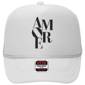 Amore Romantic Love Passion Italian Gift High Crown Mesh Back Trucker Hat