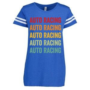 Auto Racing Lover Auto Racing Hobbyist Rainbow Design Gift Enza Ladies Jersey Football T-Shirt