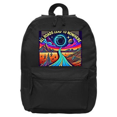 All Roads Lead To Nowhere Cosmic Psychedelic 16 in Basic Backpack