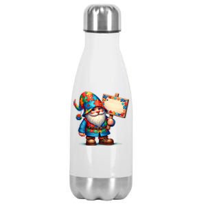 Autism Respect Love Support Gnome Autism Awareness Meaningful Gift Stainless Steel Insulated Water Bottle