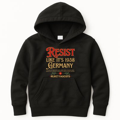 Anti-Fascism Resist Like Its 1938 Germany Reject Fascism Kids Hoodie