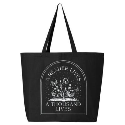 A Reader Lives A Thousand Lives Love Reading Bookish 25L Jumbo Tote