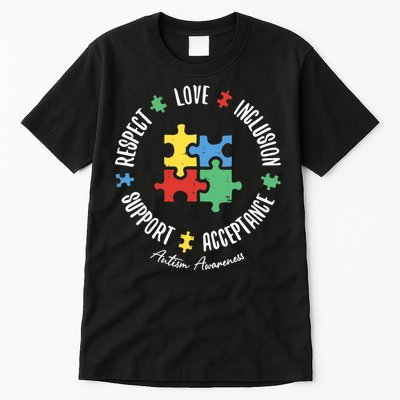 Autism Respect Love Support Autism Awareness Tall T-Shirt