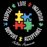 Autism Respect Love Support Autism Awareness Flat Bill Trucker Hat
