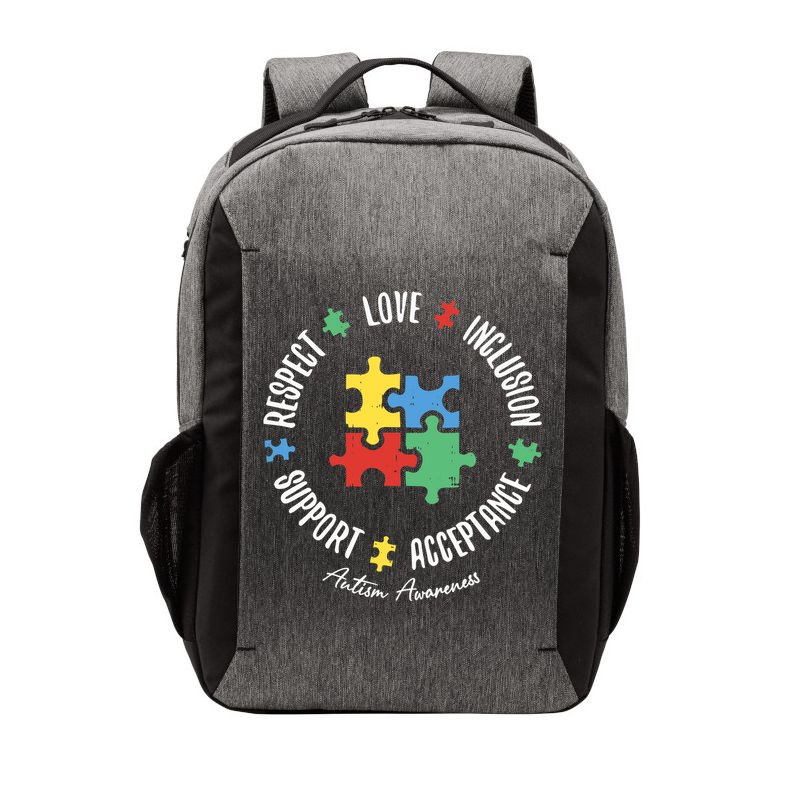 Autism Respect Love Support Autism Awareness Vector Backpack