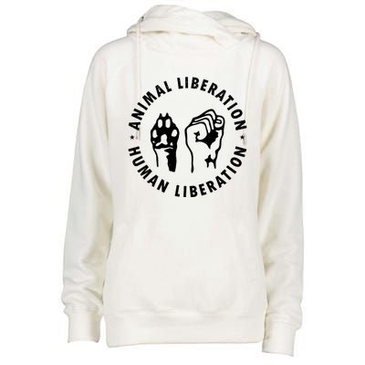 Animal Rights Liberation Vegan Vegetarian Gift Womens Funnel Neck Pullover Hood