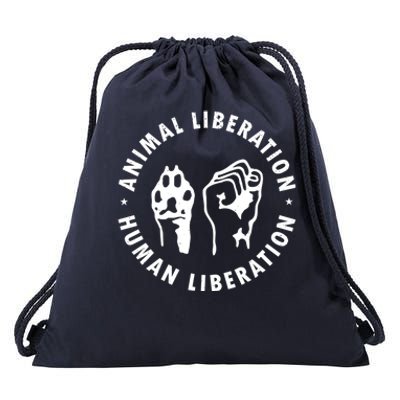 Animal Rights Liberation Vegan Vegetarian Gift Drawstring Bag