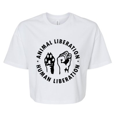 Animal Rights Liberation Vegan Vegetarian Gift Bella+Canvas Jersey Crop Tee