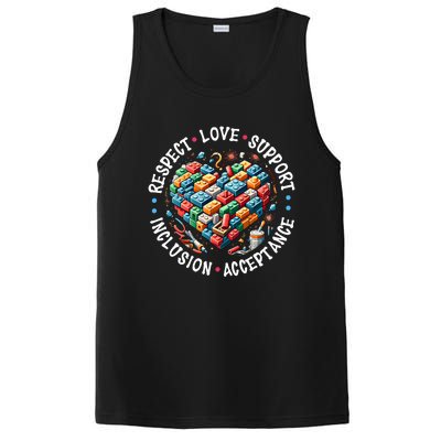 Autism Respect Love Support Autistic Awareness Gift PosiCharge Competitor Tank