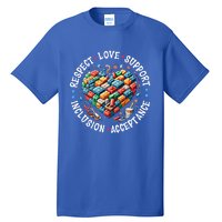 Autism Respect Love Support Autistic Awareness Gift Tall T-Shirt