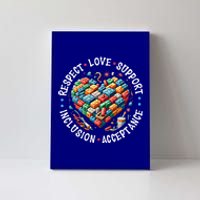 Autism Respect Love Support Autistic Awareness Gift Canvas