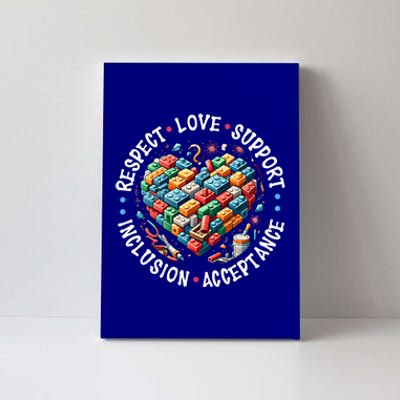 Autism Respect Love Support Autistic Awareness Gift Canvas