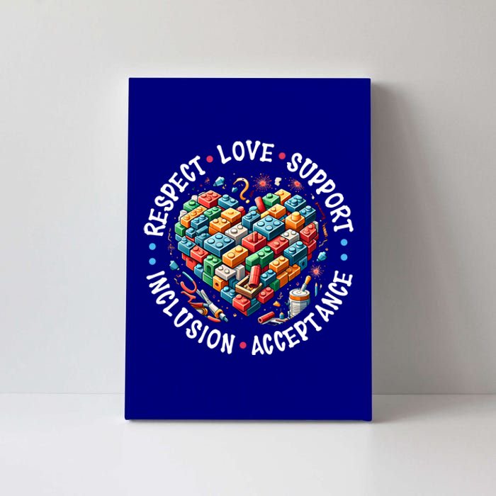 Autism Respect Love Support Autistic Awareness Gift Canvas