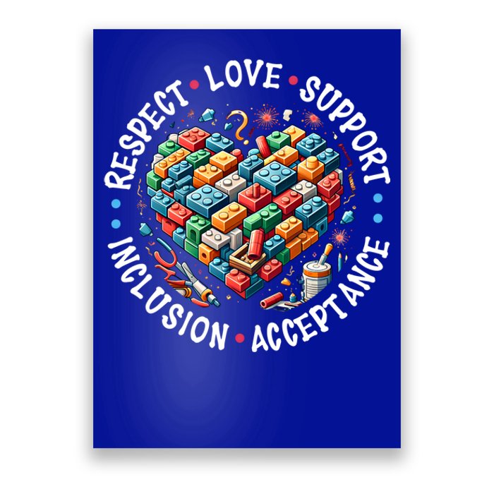 Autism Respect Love Support Autistic Awareness Gift Poster