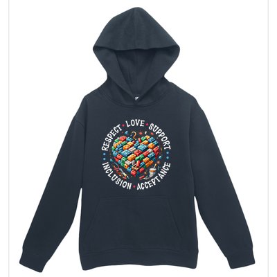 Autism Respect Love Support Autistic Awareness Gift Urban Pullover Hoodie