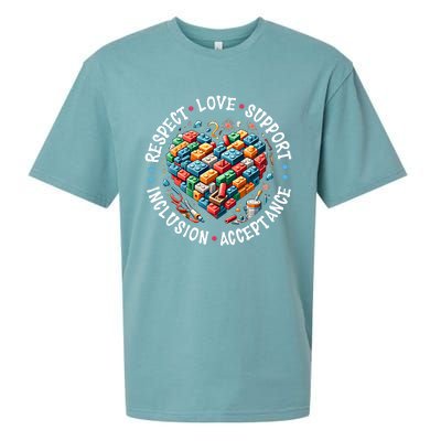 Autism Respect Love Support Autistic Awareness Gift Sueded Cloud Jersey T-Shirt