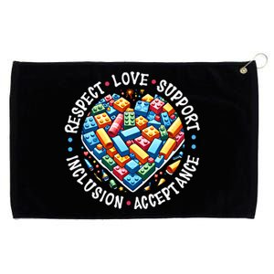 Autism Respect Love Support Autistic Awareness Gift Grommeted Golf Towel