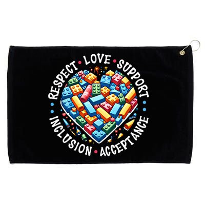 Autism Respect Love Support Autistic Awareness Gift Grommeted Golf Towel