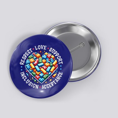 Autism Respect Love Support Autistic Awareness Gift Button