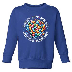 Autism Respect Love Support Autistic Awareness Gift Toddler Sweatshirt