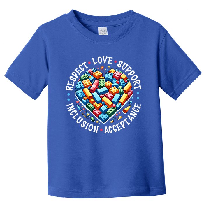 Autism Respect Love Support Autistic Awareness Gift Toddler T-Shirt