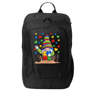 Autism Respect Love Support Gnome Autism Awareness Great Gift City Backpack