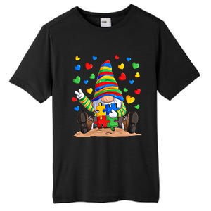 Autism Respect Love Support Gnome Autism Awareness Great Gift Tall Fusion ChromaSoft Performance T-Shirt