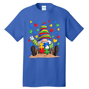 Autism Respect Love Support Gnome Autism Awareness Great Gift Tall T-Shirt