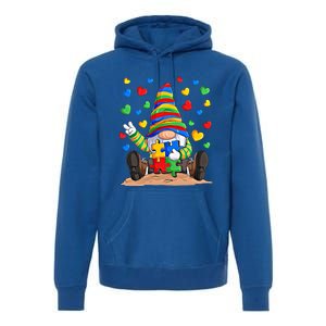 Autism Respect Love Support Gnome Autism Awareness Great Gift Premium Hoodie