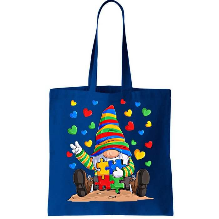 Autism Respect Love Support Gnome Autism Awareness Great Gift Tote Bag