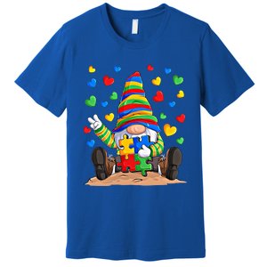 Autism Respect Love Support Gnome Autism Awareness Great Gift Premium T-Shirt