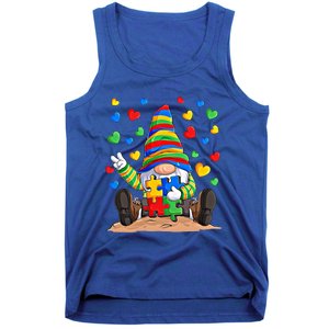 Autism Respect Love Support Gnome Autism Awareness Great Gift Tank Top