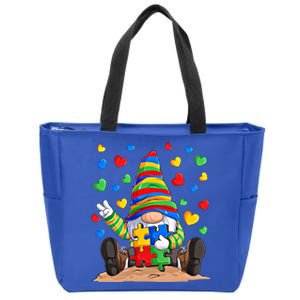 Autism Respect Love Support Gnome Autism Awareness Great Gift Zip Tote Bag