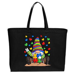 Autism Respect Love Support Gnome Autism Awareness Great Gift Cotton Canvas Jumbo Tote