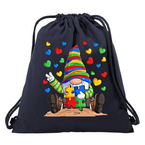 Autism Respect Love Support Gnome Autism Awareness Great Gift Drawstring Bag