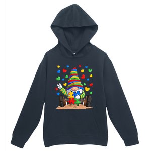 Autism Respect Love Support Gnome Autism Awareness Great Gift Urban Pullover Hoodie