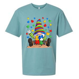 Autism Respect Love Support Gnome Autism Awareness Great Gift Sueded Cloud Jersey T-Shirt