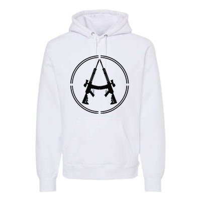 Anarchist Rifles Libertarian Firearm Anarchy Ancap Anarchist Premium Hoodie