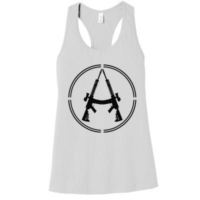 Anarchist Rifles Libertarian Firearm Anarchy Ancap Anarchist Women's Racerback Tank