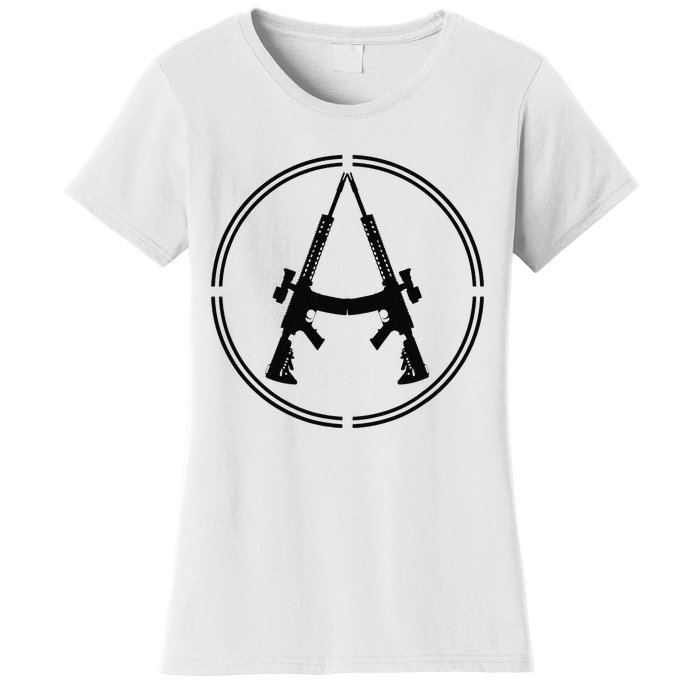 Anarchist Rifles Libertarian Firearm Anarchy Ancap Anarchist Women's T-Shirt