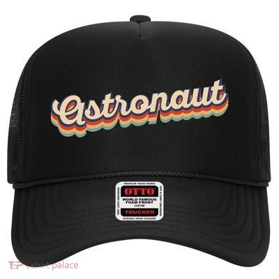 Astronaut Retro Logo High Crown Mesh Back Trucker Hat