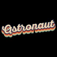 Astronaut Retro Logo Flat Bill Trucker Hat