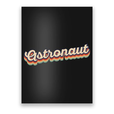 Astronaut Retro Logo Poster
