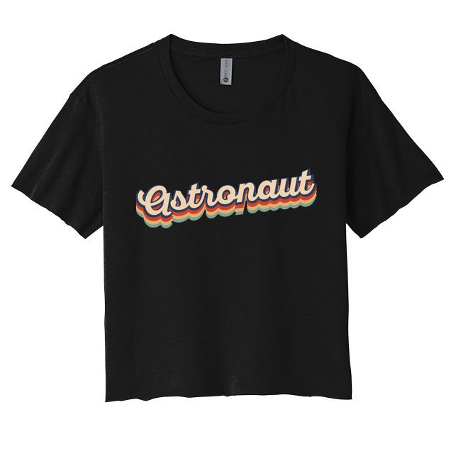 Astronaut Retro Logo Crop Top