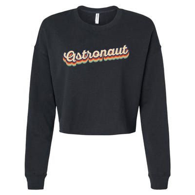 Astronaut Retro Logo Cropped Pullover Crew