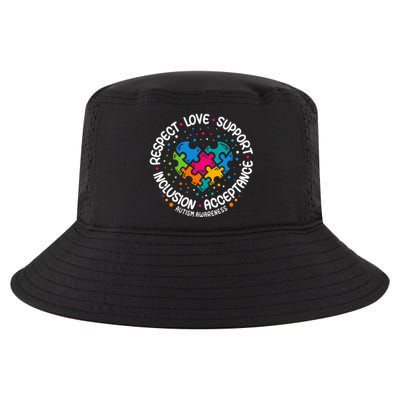 Autism Respect Love Support Autism Awareness Cool Comfort Performance Bucket Hat