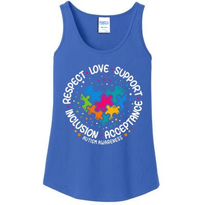 Autism Respect Love Support Autism Awareness Ladies Essential Tank