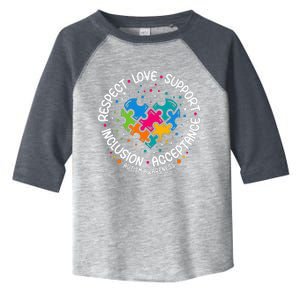 Autism Respect Love Support Autism Awareness Toddler Fine Jersey T-Shirt